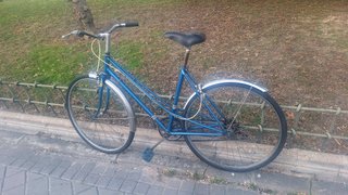 Bicicleta azul vintage