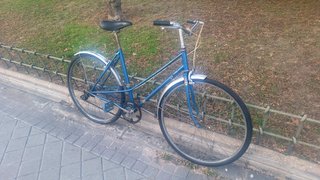 Bicicleta azul vintage