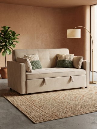 Sofá Cama Beige 2 Plazas Nuevo-Envio gratis