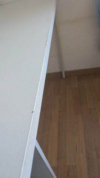 Escritorio blanco 160×45×80 cm con cajonera