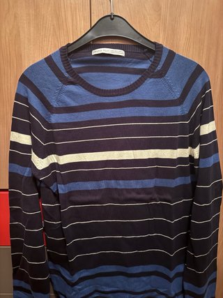 Jersey Zara Rayas Azul Blanco