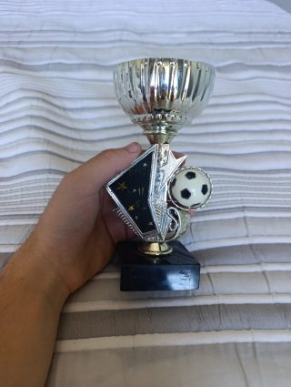 Trofeos y Medallas: Fútbol, Tenis cartas, monte.
