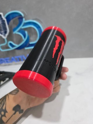 Copo Monster Energy Preto e Vermelho