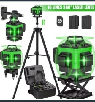 Nivel Láser 4D 16 Líneas Trípode Accesorios
