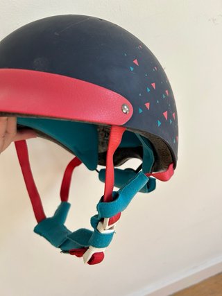 Casco Hípica Infantil Azul Triángulos
