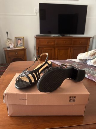 Sandalias mimaO negras trenzadas