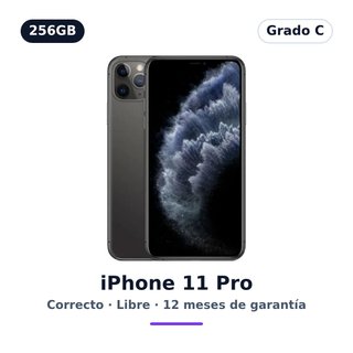 iPhone 11 Pro 256GB Grafito · Grado C · Libre