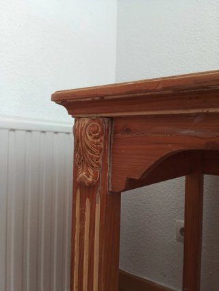 Scrivania antica in legno massello