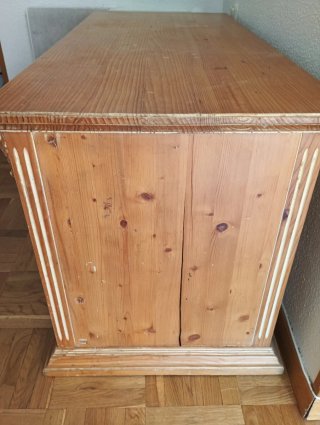Scrivania antica in legno massello