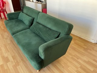 Sofá Cama Terciopelo Verde 3 Plazas