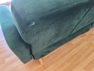 Sofá Cama Terciopelo Verde 3 Plazas