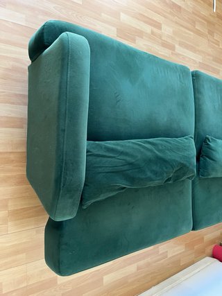 Sofá Cama Terciopelo Verde 3 Plazas