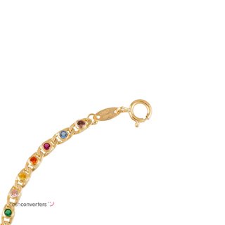pulsera oro 18k con piedra con circonita