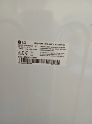 Lavadora LG 9 kg F4WV30953WA