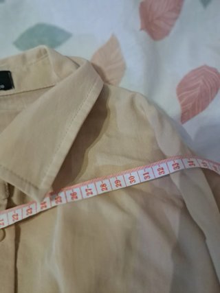 Vestido Camisa Bershka Beige Talla M