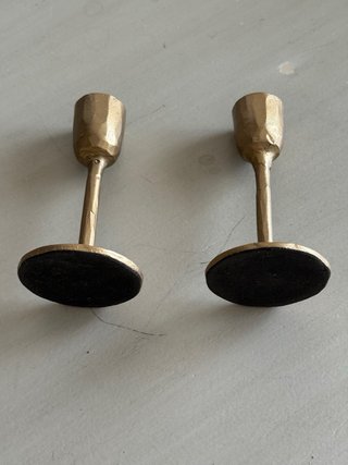 Portacandele oro metallo