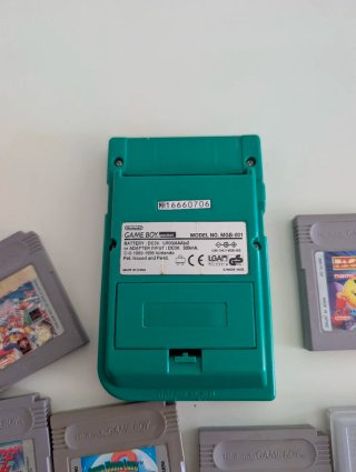 Consola Game Boy Verde + 7 Juegos funcionan todos