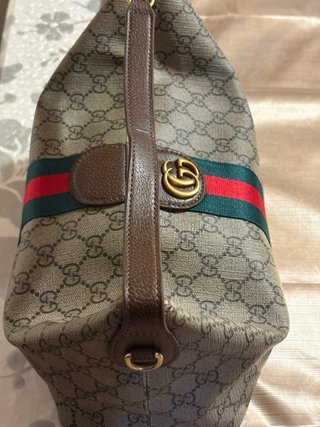 Borsa Gucci a spalla beige multicolor