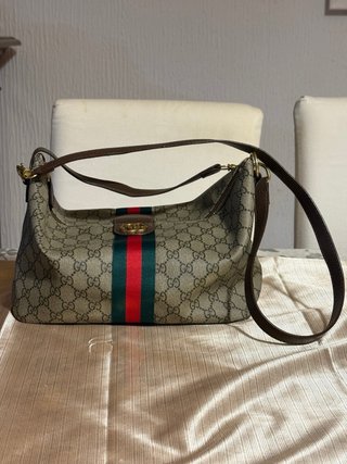 Borsa Gucci a spalla beige multicolor