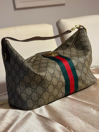 Borsa Gucci a spalla beige multicolor