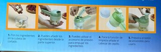 Cortador Verduras Eléctrico 4 en 1