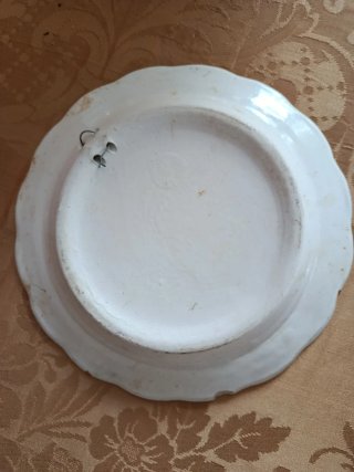 Lote 4 Platos Cerámica Antiguos Decorados