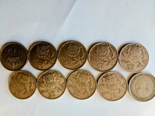10 Monedas 25 Pesetas (varios años)