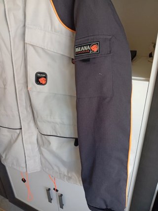 Giubbotto da sci vintage Iguana grigio arancione