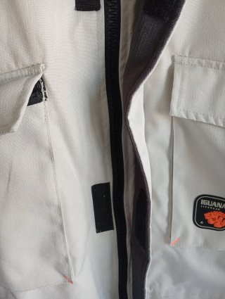 Giubbotto da sci vintage Iguana grigio arancione