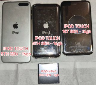 Lote iPod Touch 5th, 4th, 1st Gen y Nano 2nd