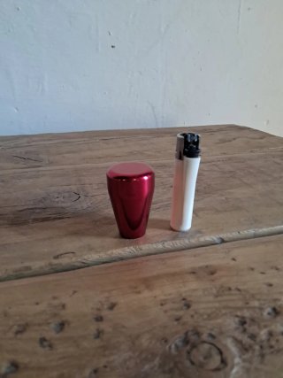 Pomo cambio aluminio rojo