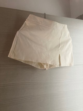 Falda pantalón beige