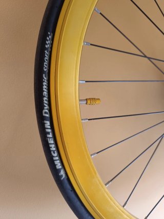 Bicicleta Fixie Negra y Dorada