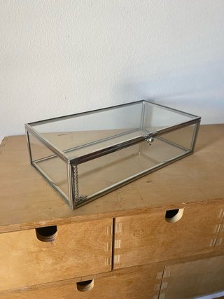 Caja joyero cristal y plata