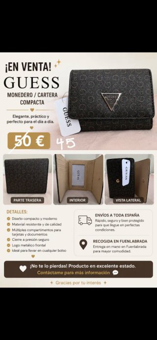 Monedero Cartera Guess Compacta