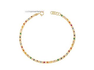 pulsera oro 18k con piedra con circonita