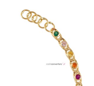 pulsera oro 18k con piedra con circonita