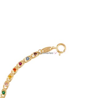 pulsera oro 18k con piedra con circonita
