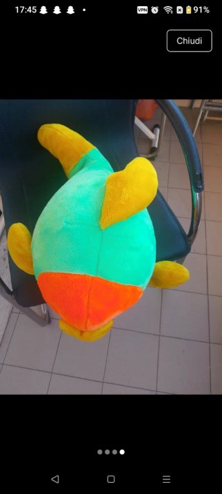 Peluche pesce colorato medio DMX Ottime condizioni