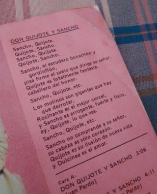 Vinilo Single Botones Don Quijote y Sancho 1979
