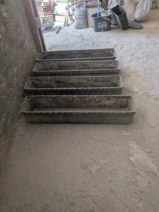 5 Maceteros de Piedra Grises 10 cada uno