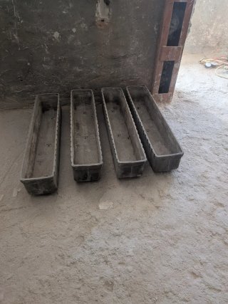5 Maceteros de Piedra Grises 10 cada uno