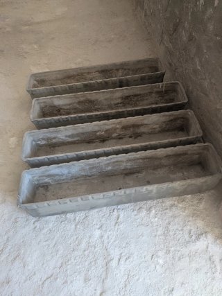 5 Maceteros de Piedra Grises 10 cada uno