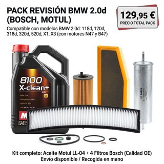 Pack Revisión BMW 2.0d (Bosch, Motul)