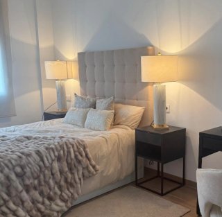 Cabecero de cama 135cm beige