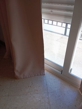 Cortinas rosas de tela terciopelo