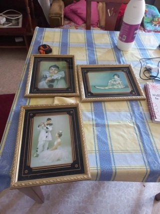 3 Cuadros Decorativos Dorados y Negros 28×22