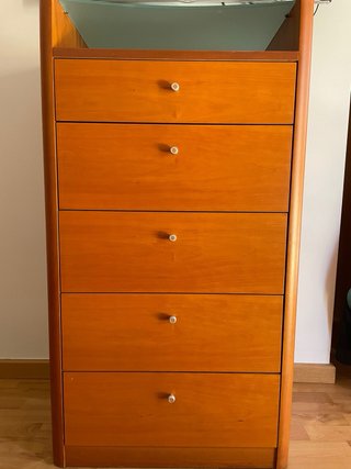 Conjunto dormitorio color cerezo