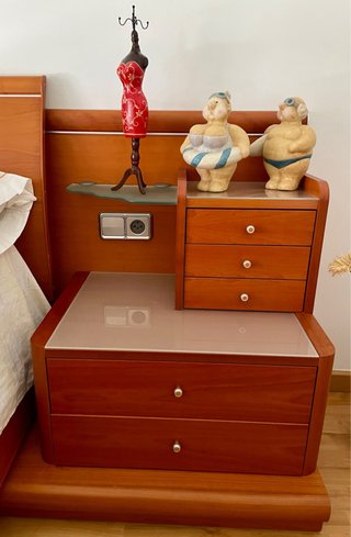 Conjunto dormitorio color cerezo