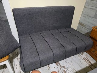 Sofá Cama Gris Tela.